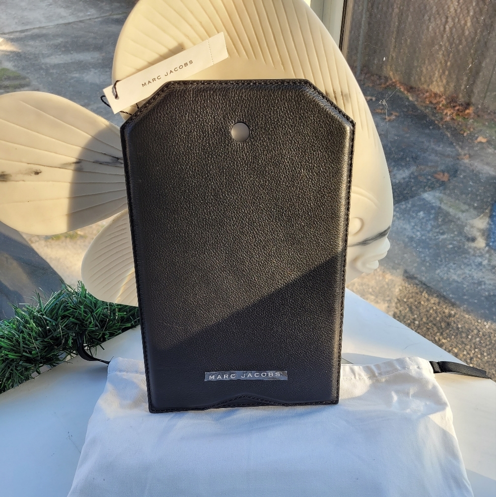 Marc Jacobs Black Leather Tablet (ipad Air 2) Case ( Retail $190)